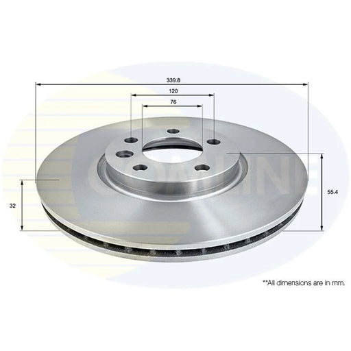 Comline 2 x Front Brake Discs ADC2610V