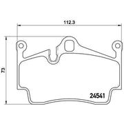 Brembo 4 x Rear Brake Pad Set P65028