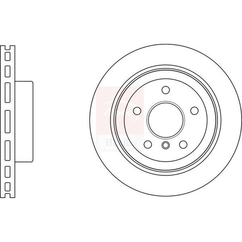 Apec 2 x Vented Rear Brake Discs SDK6782