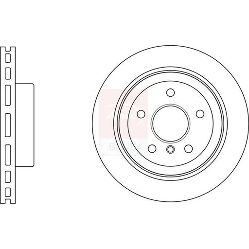 Apec 2 x Vented Rear Brake Discs SDK6782
