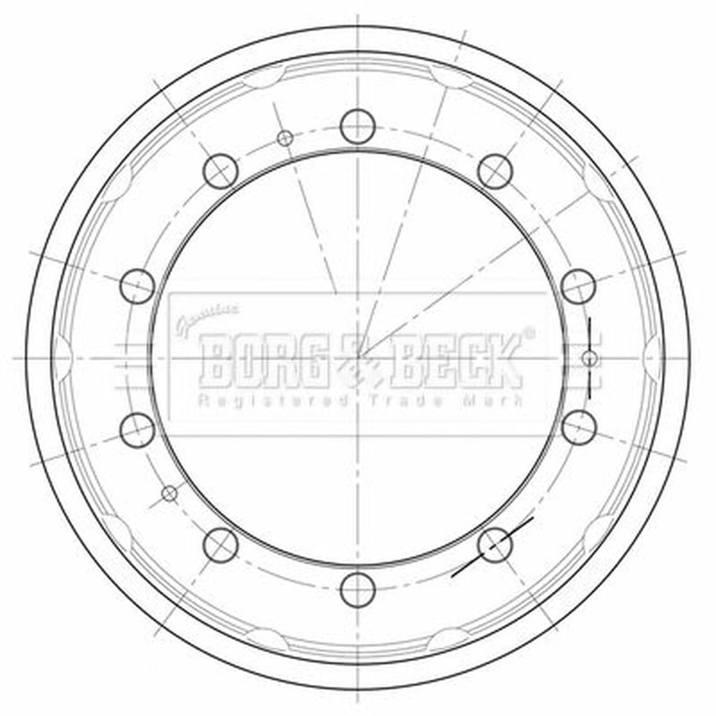 Borg & Beck Brake Drum Assembly Front BBR32531