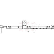 Apec Brake Hydraulic Hose Line Front Right HOS3650