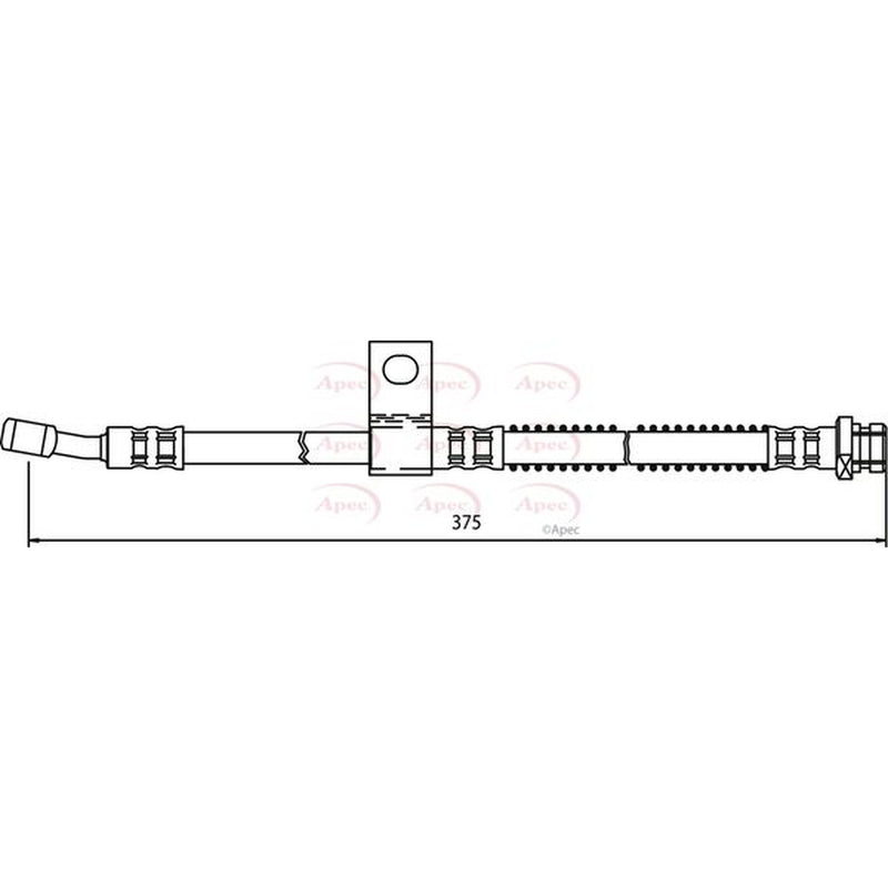 Apec Brake Hydraulic Hose Line Front Right HOS3650