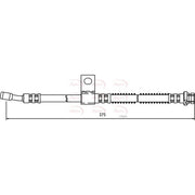 Apec Brake Hydraulic Hose Line Front Right HOS3650