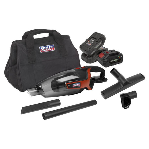 Sealey Cordless Handheld Vacuum Cleaner 650ml 20V SV20 Series Kit 2 Batteries Sealey  - Town Parts