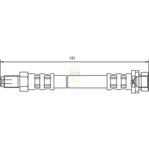 NAPA Brake Hydraulic Hose Line Rear NBH1434