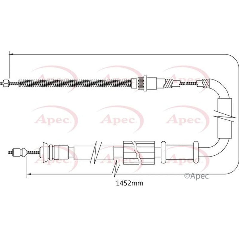 Apec Handbrake Cable Left Rear CAB1120
