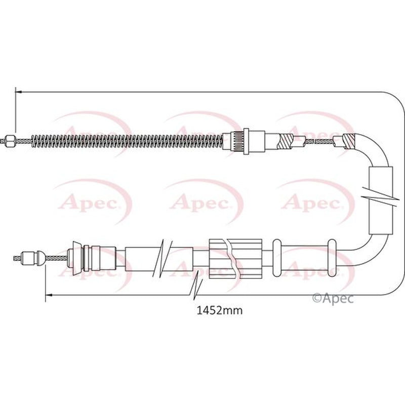 Apec Handbrake Cable Left Rear CAB1120