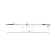 Apec Handbrake Cable Left Rear CAB1675