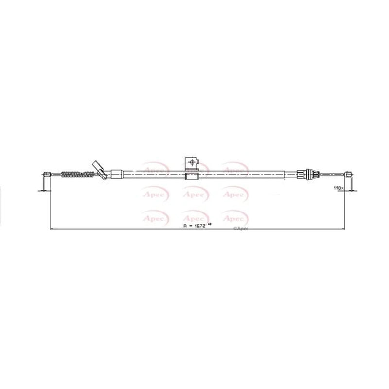 Apec Handbrake Cable Left Rear CAB1675