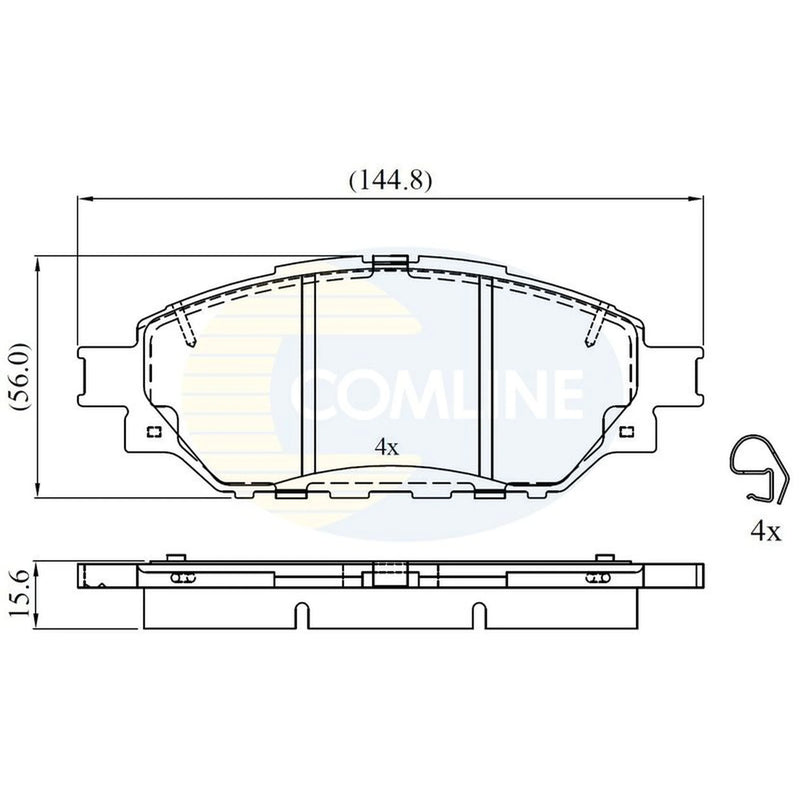 Comline 4 x Front Brake Pad Set CBP02305
