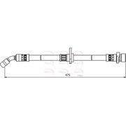 Apec Brake Hydraulic Hose Line Rear Right HOS3982