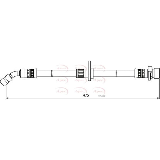 Apec Brake Hydraulic Hose Line Rear Right HOS3982