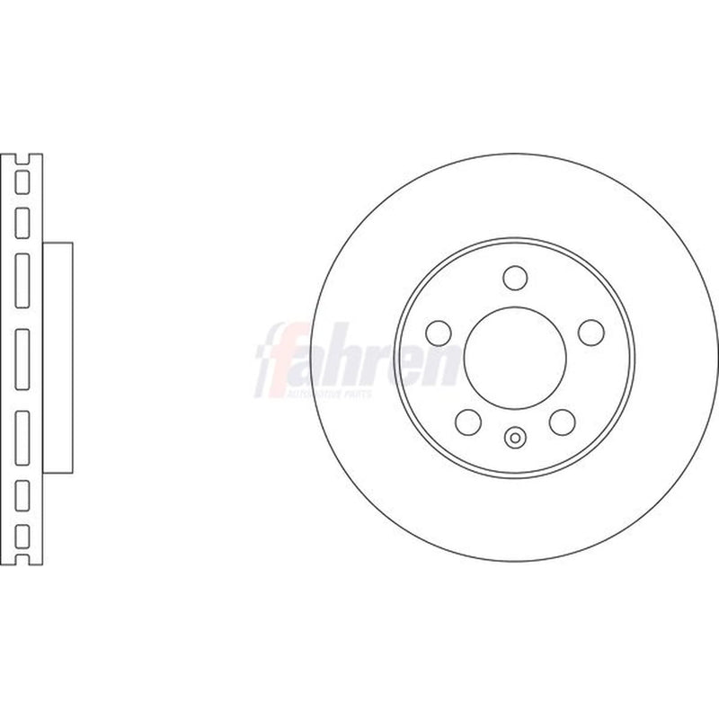 Fahren 2 x Vented Front Brake Discs FBD6952