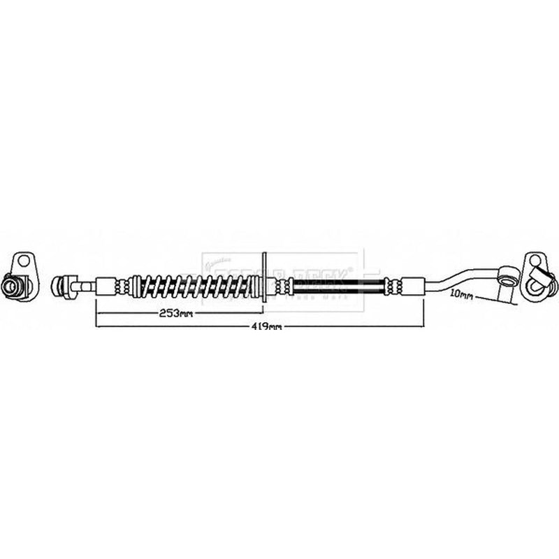 Borg & Beck Brake Hydraulic Hose Line Front Left BBH8213