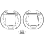Mintex Brake Shoe Set Axle Kit MSP218