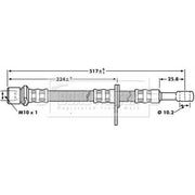 Borg & Beck Brake Hydraulic Hose Line Front Right BBH7203