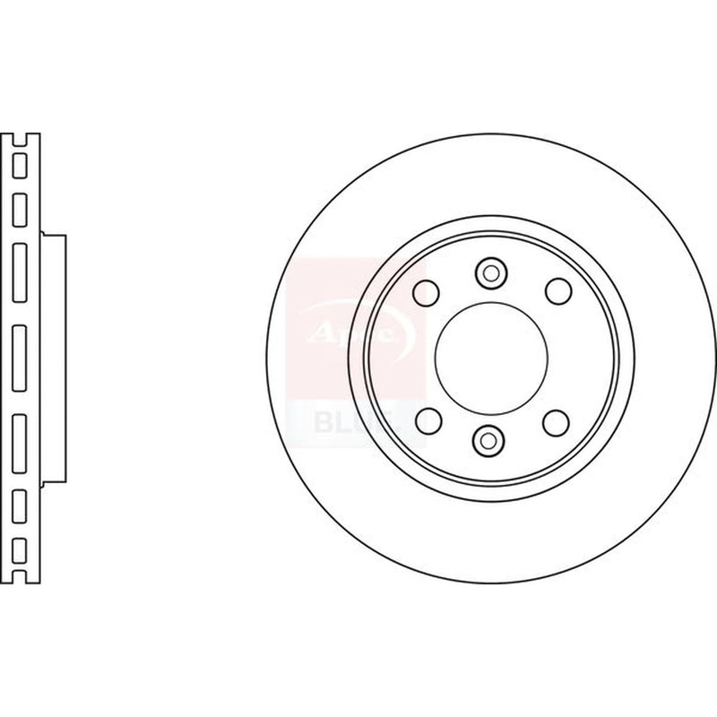 Apec 2 x Vented Front Brake Discs SDK6302