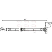 Apec Brake Hydraulic Hose Line Front Left HOS3572