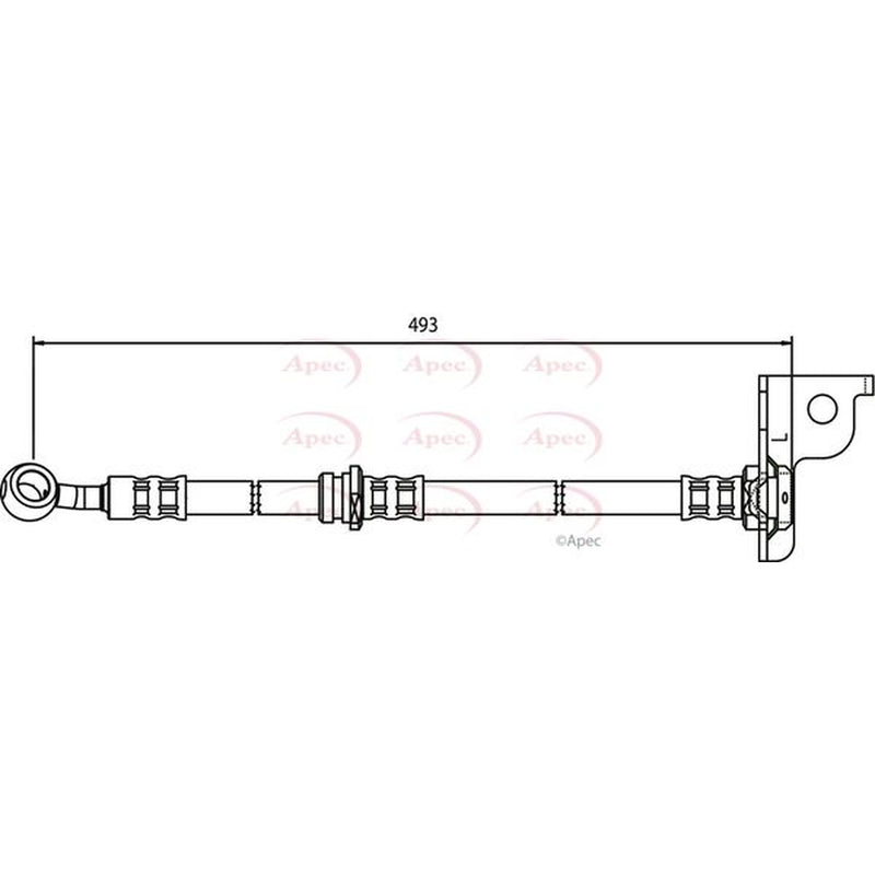 Apec Brake Hydraulic Hose Line Front Left HOS3572