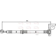Apec Brake Hydraulic Hose Line Front Left HOS3572