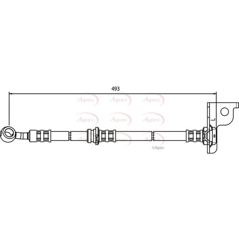 Apec Brake Hydraulic Hose Line Front Left HOS3572