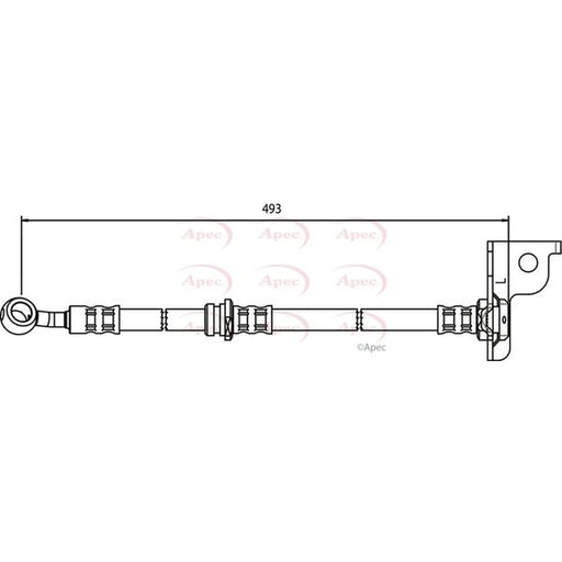 Apec Brake Hydraulic Hose Line Front Left HOS3572