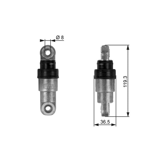 Gates V-Ribbed Belt Vibration Damper Auxiliary Drive Pulley Damper T38218