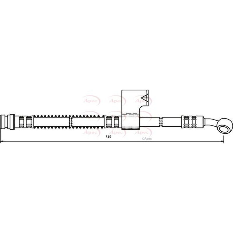 Apec Brake Hydraulic Hose Line Front Left HOS3648
