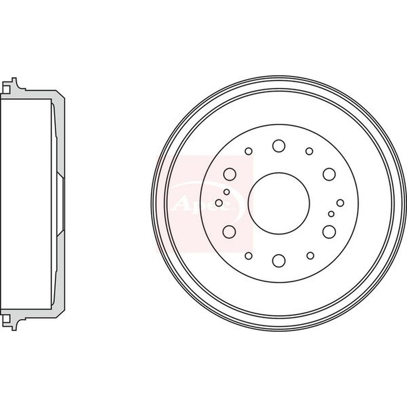 Apec Brake Drum Assembly Rear DRM9996
