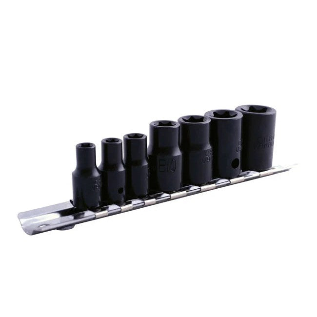 Laser Tools Impact Star Socket Set 3/8"D, 1/4"D 7pc - PL