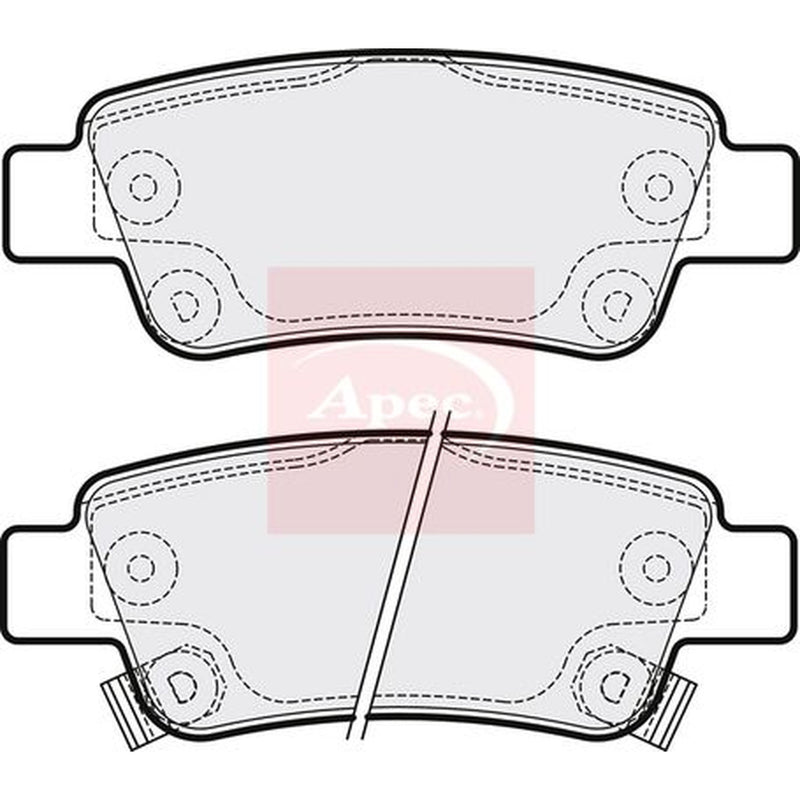 Apec Rear Brake Pad Set PAD1583