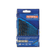 Faithfull HSS Drill Bit Set of 13 1/16-1/4 x 1/64 - FAIF13PSET