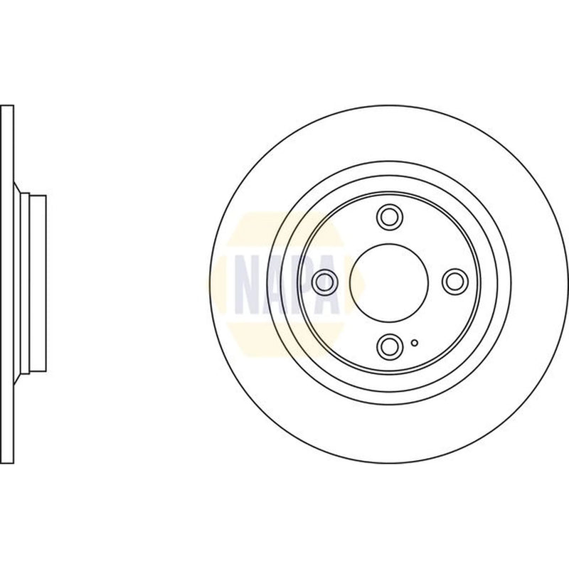 NAPA 2 x Solid Rear Brake Discs NBD5781