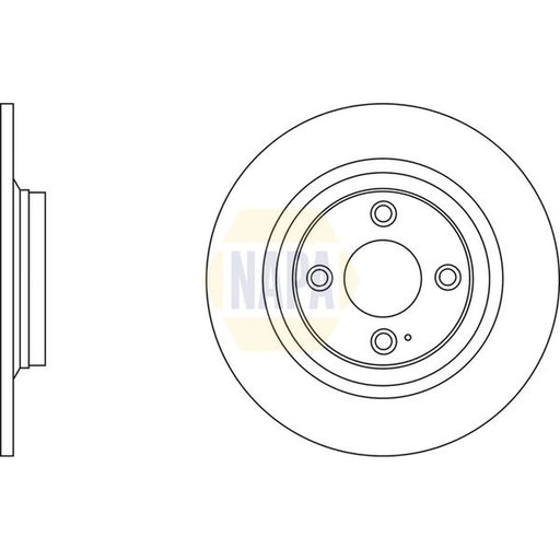 NAPA 2 x Solid Rear Brake Discs NBD5781