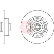 Apec 2 x Solid Rear Brake Discs DSK2442