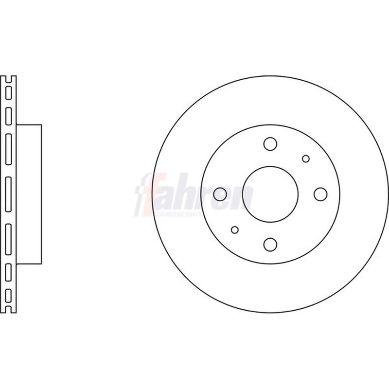 Fahren 2 x Vented Front Brake Discs FBD6343