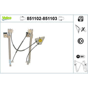 Valeo Electric Window Regulator Lifter Left Front 851102