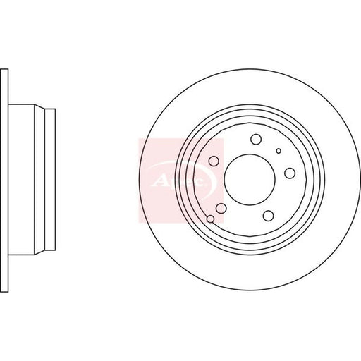 Apec 2 x Solid Rear Brake Discs DSK916
