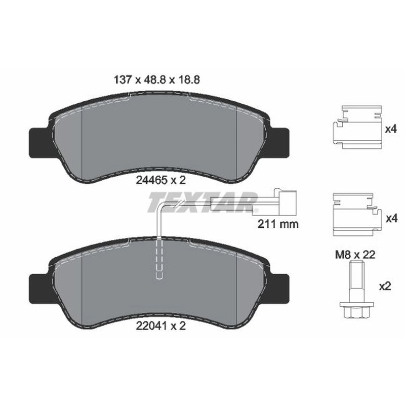 Textar Rear Brake Pad Set 2446503