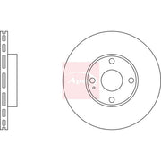Apec 2 x Vented Front Brake Discs DSK798