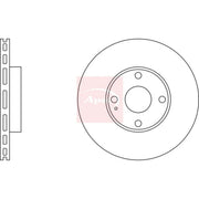 Apec 2 x Vented Front Brake Discs DSK798
