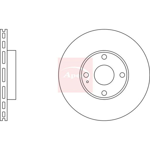Apec 2 x Vented Front Brake Discs DSK798