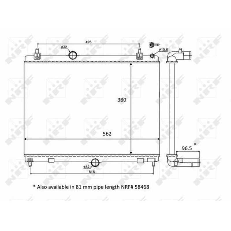 NRF Engine Radiator 58399