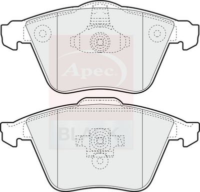Apec Black Front Brake Pad Set PAD1420B