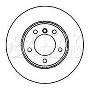 Key Parts 2 x Vented Front Brake Discs KBD4952