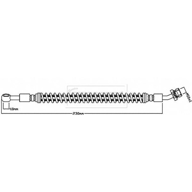 Borg & Beck Brake Hydraulic Hose Line Rear BBH8587