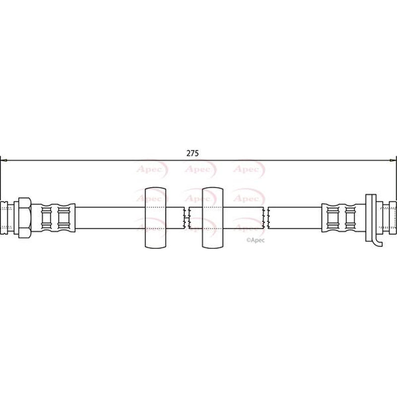 Apec Brake Hydraulic Hose Line Front HOS3126