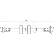 Apec Brake Hydraulic Hose Line Front HOS3126