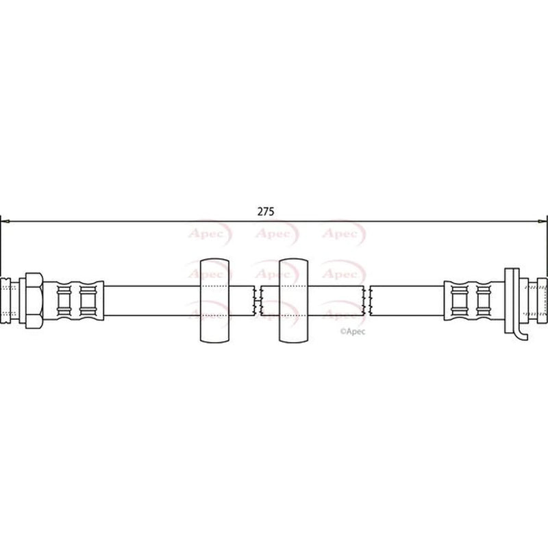 Apec Brake Hydraulic Hose Line Front HOS3126